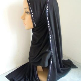 Rhinestone Cotton Scarf