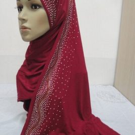 Gold Rhinestone Jersey Scarf