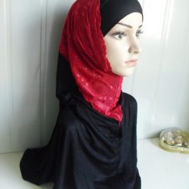 Red Lace Amira Hijab