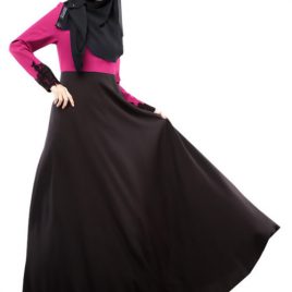 Lace Patchwork Sleeve Abaya