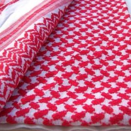 Saudi Red Plaid Scarf