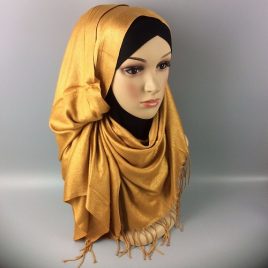 Cotton Shimmer Tassel Scarf